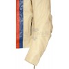 Steve McQueen Cream LE MAN Grand Prix Classic Armoured Biker Jacket